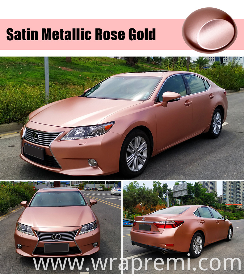 Satin Metallic Rose Gold